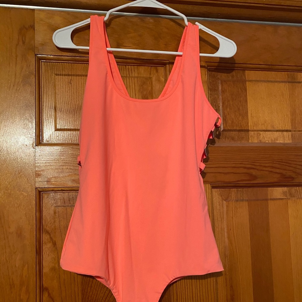 Coral body suit